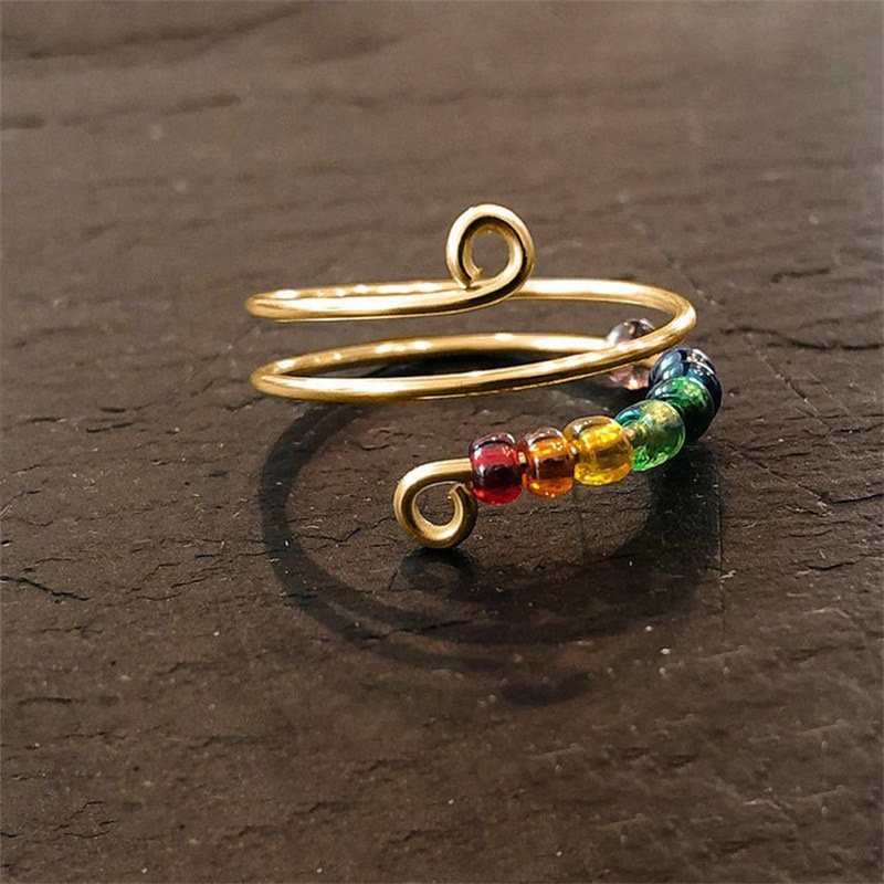 Fashion Geometric Alloy Plating Unisex Open Ring 1 Piece