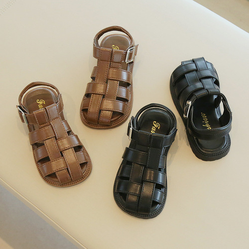 Boys Sandals  Summer New Children's Fashion Versatile Casual Girls' Baotou Sandals Medium and Large Children's Beach Shoes