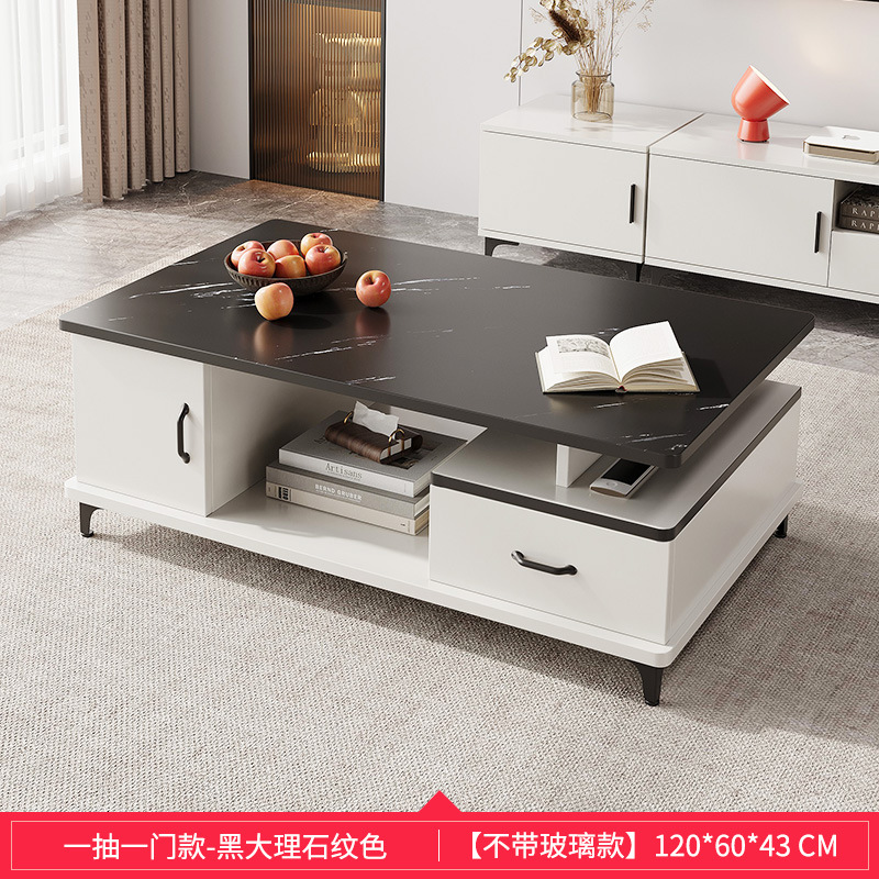 16mm 두께 합판 [서랍 1개 + 수납장 1개] 120*60*43cm 블랙 스톤 무늬