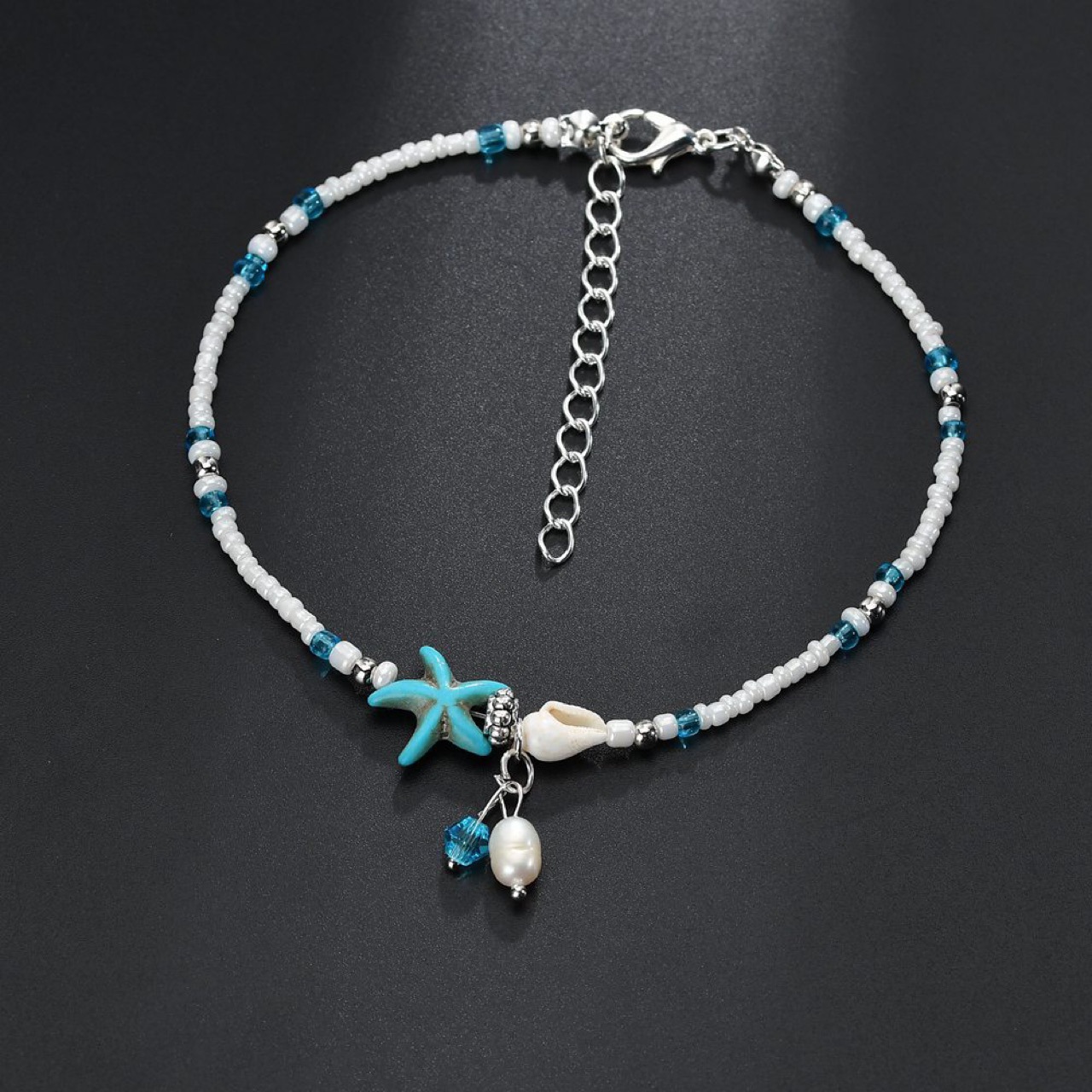 Fashion Starfish Shell Alloy Anklet Wholesale display picture 3