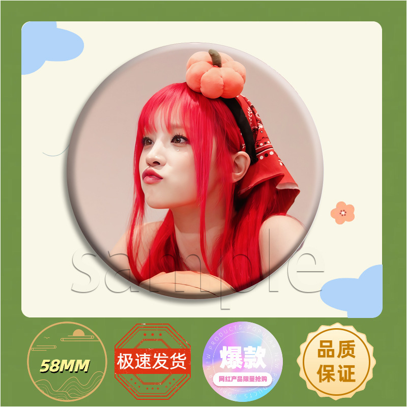 宋雨琦周边应援吧唧徽章胸针马口铁谷子痛包挂件饰品礼物明星胸章|undefined