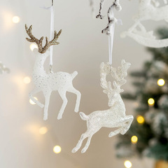クリスマスツリーの装飾キラキラピンクのペンダントクリスマスのヘラジカのペンダント鹿のペンダントクリスマスの装飾品