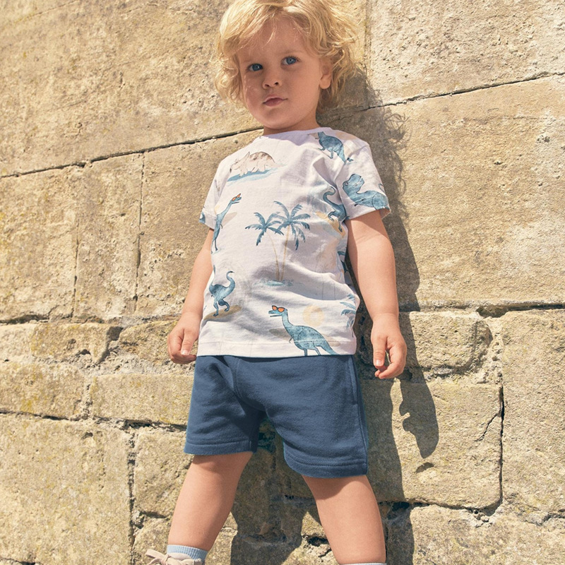 2026 New Summer Children's Clothing Set, European and American Style Boys' Short-Sleeve T-Shirt Set, Factory Wholesale and Dropshipping