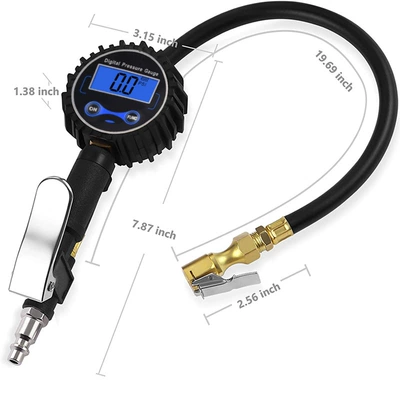 Air pressure gauge/tire pressure gauge Tire Inflation Gun Led Lcd