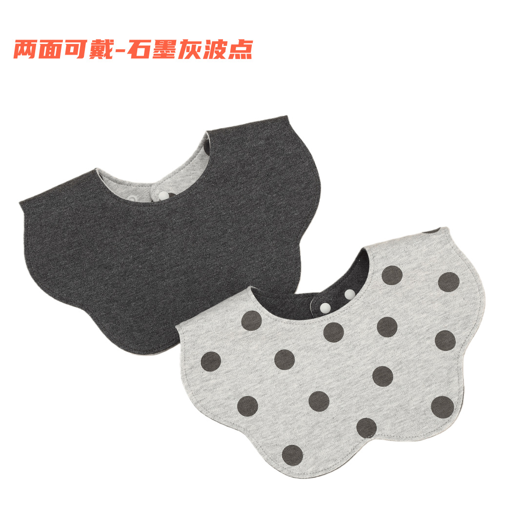 Babero Impermeable en Forma de Pétalo para Bebés de Algodón