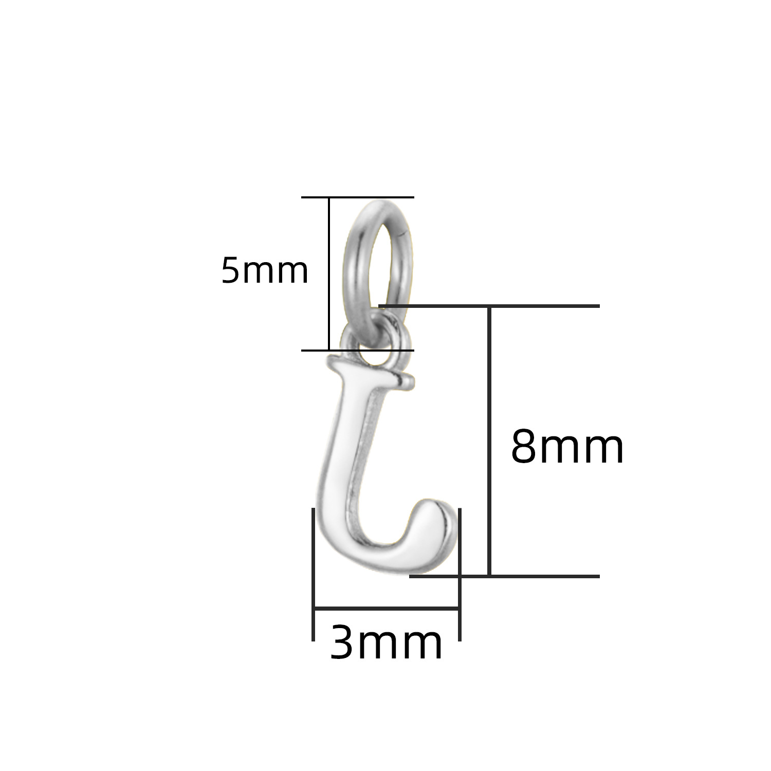 925 plata esterlina nuevo 26 carta collar de las mujeres simple nicho mini nombre inglés brillante plata colgante al por mayor