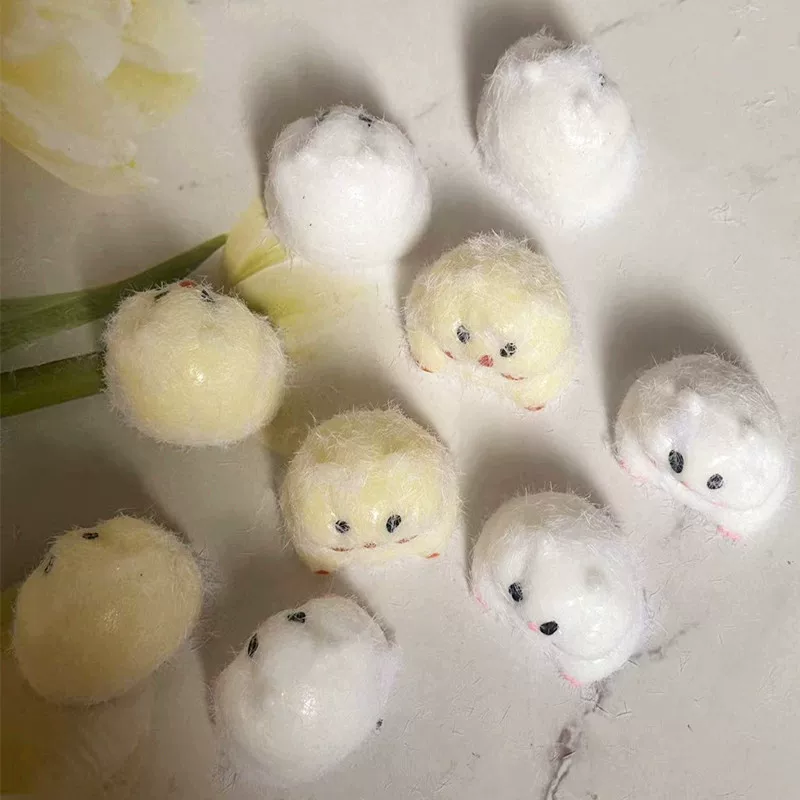 Vent Dumpling Hamster Squishy Toy, 3 cm PVC Mini Stress-Relief Keychain
