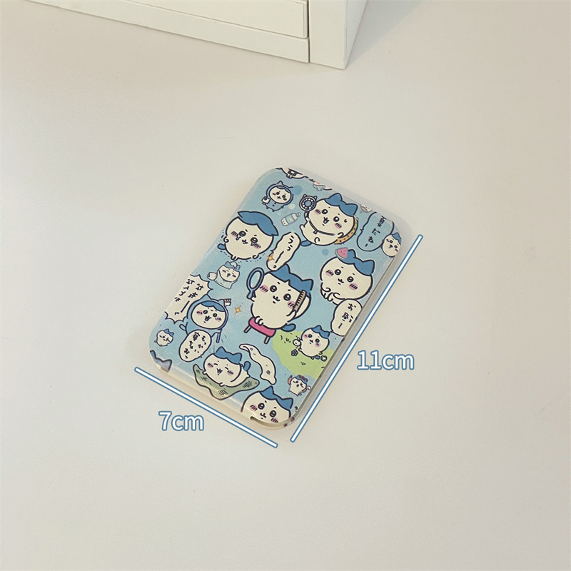 Nuevos espejos de maquillaje de dibujos animados de jiikawa grandes espejos de maquillaje portátiles plegables para dormitorios de estudiantes espejos de escritorio