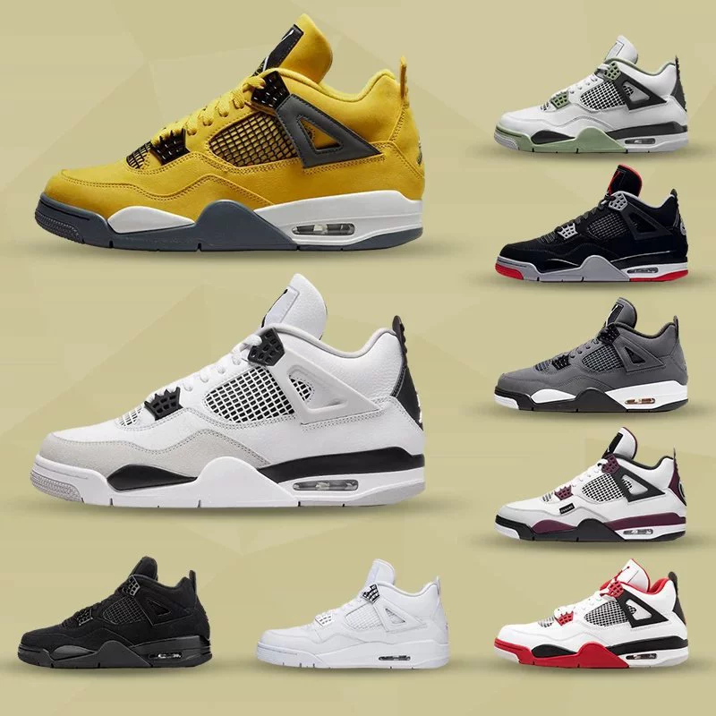 Putian Aj4 Electric Mother Jordan Electric Mother Black Cement Paris Basketball Shoes Joe 4 Yuanyang Aj3 Air Cushion Basketball Shoes