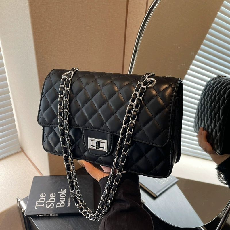 Маленькая сумочка через плечо, модная цепочка, сумка на одно плечо, стиль Chanel, городской стиль, цепочная сумка