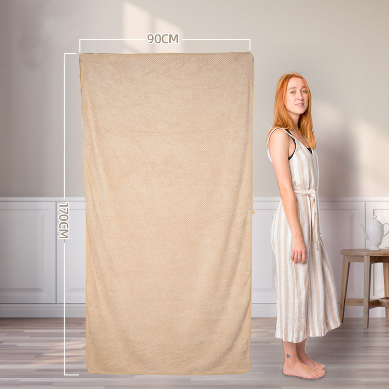 Piña Plaid Toalla de baño grande 90*170CM TikTok mismo estilo 2 pack Adulto Más tamaño hogar hombres y mujeres coral Toalla de baño de lana