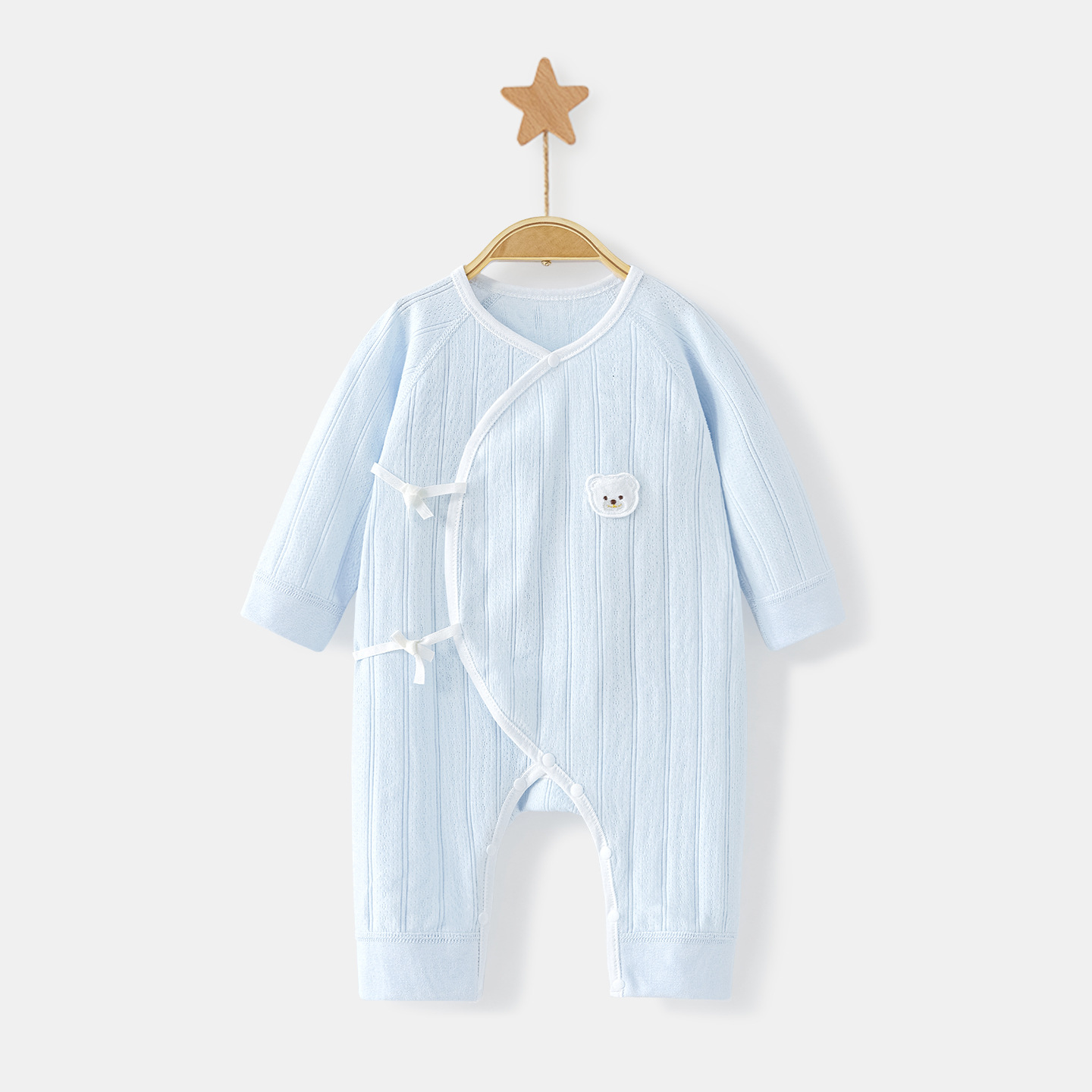 Ropa de bebé recién nacido primavera y otoño 0 algodón puro marzo delgado monje de fondo ha nacido camiseta de bebé