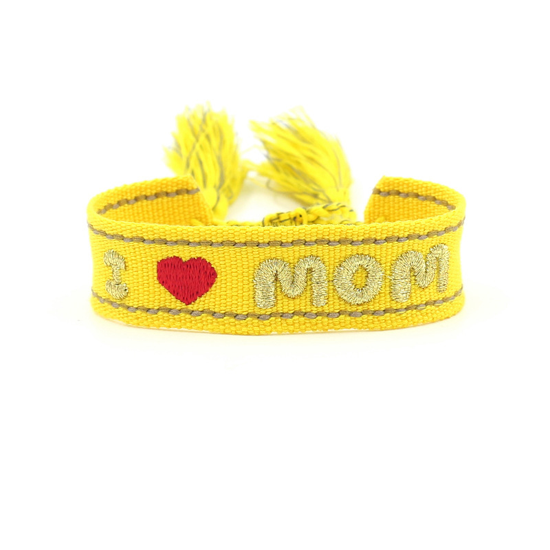 Simple Style Letter Polyester Mother'S Day Unisex Drawstring Bracelets display picture 6