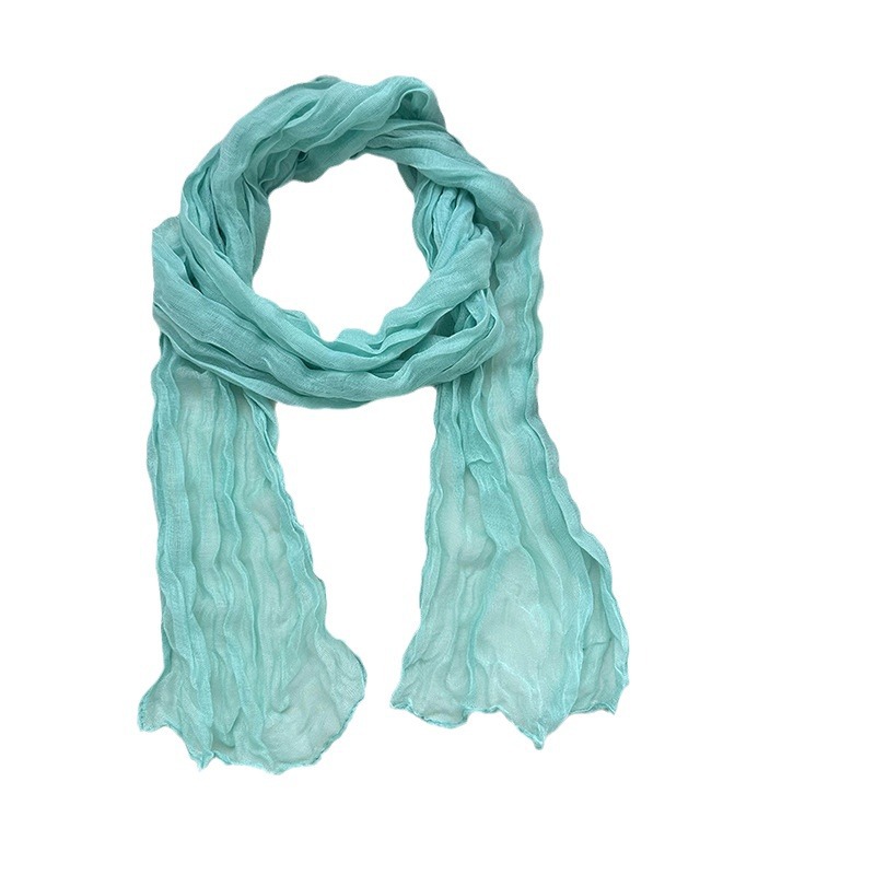 Bufandas damas plegadas nuevas bufandas de seda plegadas de color caramelo simple buena para el pañuelo de Bali