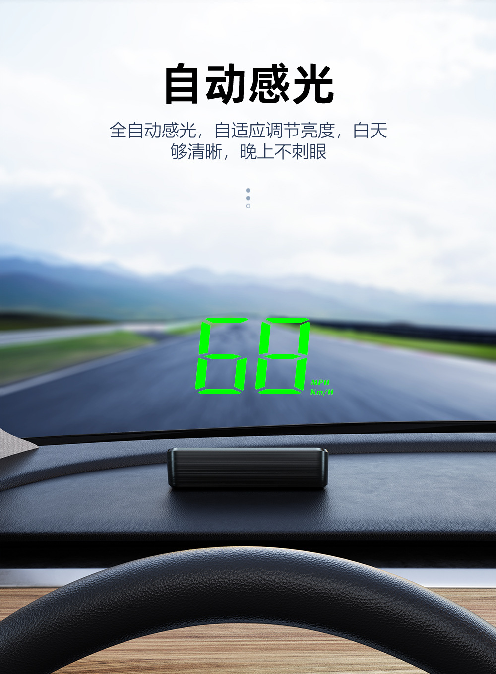 M2 New Universal Hud Head-Up Display Car Gps Speedometer Km/Mph High-Definition Display Display Manufacturer