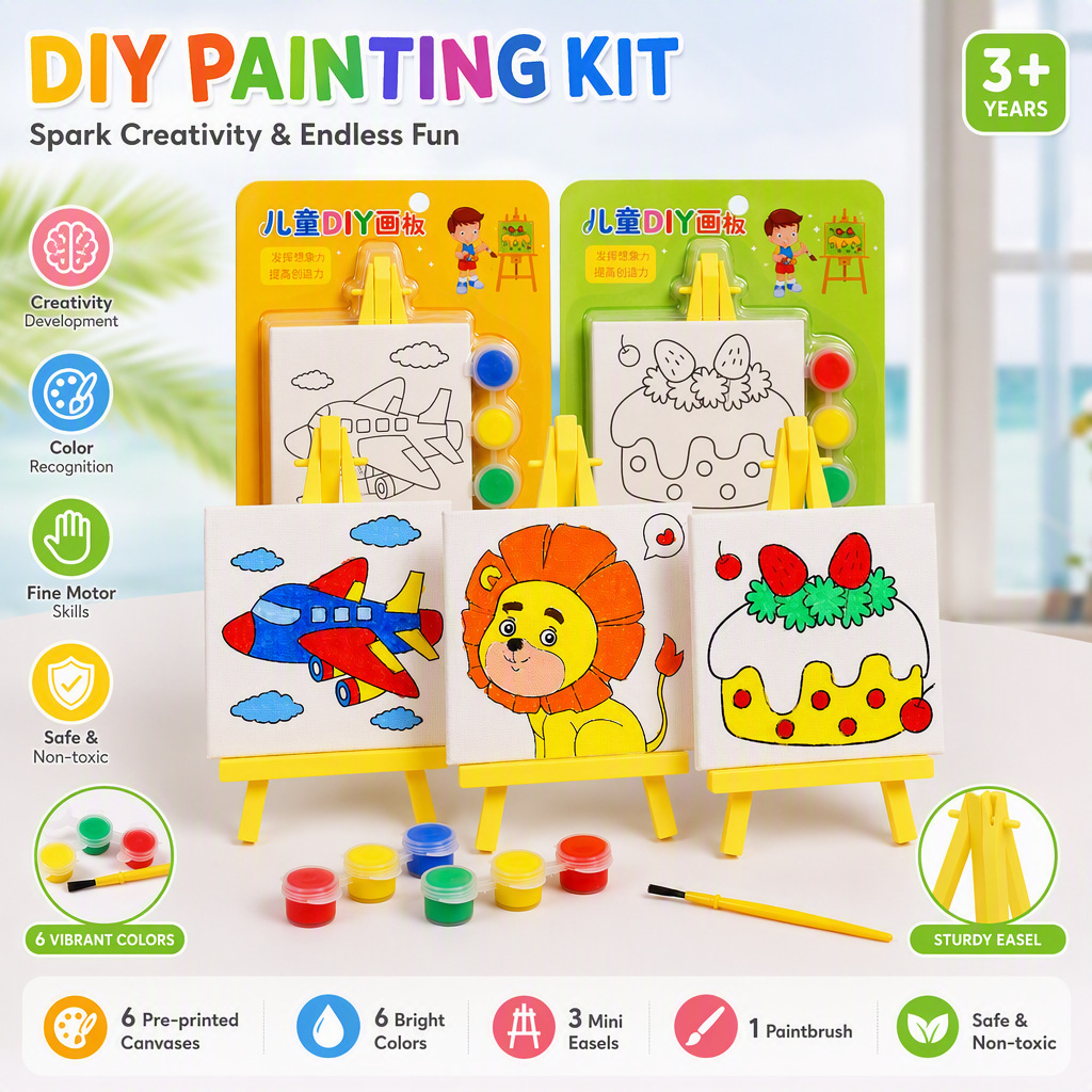 Children's DIY Desktop Painting Coloring Doodle Drawing Book Toy Kindergarten Early Education Mini Drawing Board