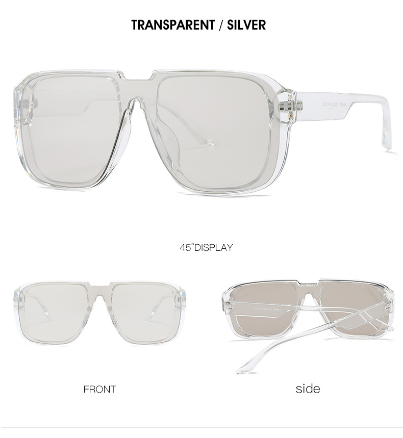 55g Weight Full Frame Glasses Structure Sunglasses Classification PC, UV400 Protection Lens Material Square Glasses Style Daily Occasion Solid Color Pattern Women'S Gender Patchwork Design Fashion Style Black Color Fashion Solid Color PC UV400 Protection Square Patchwork Full Frame Men's Sunglasses 10