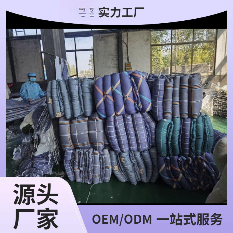 Factory Wholesale Bedding Single Double Student Construction Site Dormitory Supplies Rental House Bedding Complete Set