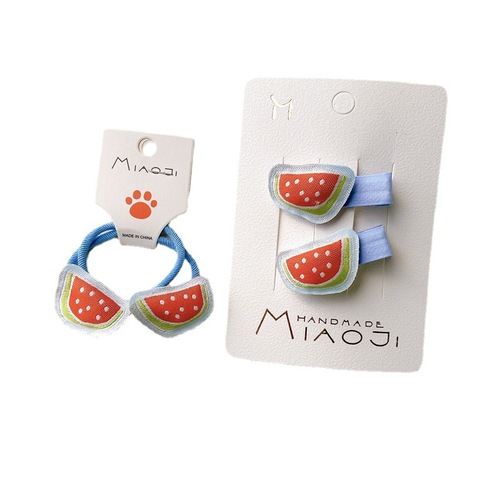 New Cute Cartoon Cotton Baby Clip Cloth Fruit Hair Band Baby Side Clip Bangs Clip Girls 