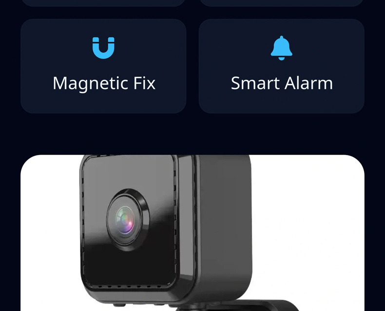 Manyetik Adezif Delme Gerektirmez Kablosuz WiFi Gözetleme Kamerası Telefon Uzaktan Alarm Bildirimi İnternet Kart Kamerası Toptan