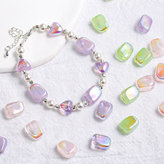 海家馬貝雲霧直孔異形珠ins風新款圓珠深色系diy手鍊手機鏈配件