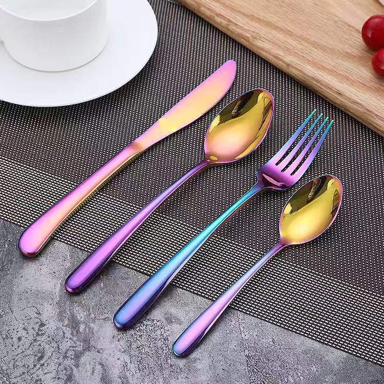 304 Stainless Steel Tableware, Exquisite and Elegant Knife, Fork, and Spoon Set, Bulk Set for Restaurants, Hotels, Home Use, Weddings, Western Cuisine, and Desserts