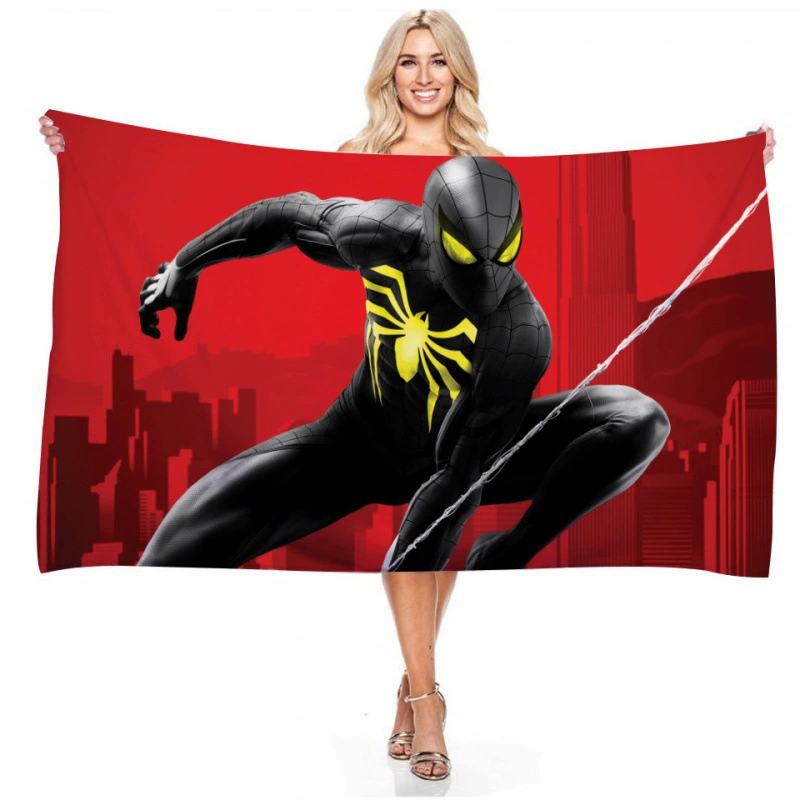 Прямые поставки через границу серия Marvel Spider-Man цифровая печать длинное основание пляжное полотенце полотенце полотенце