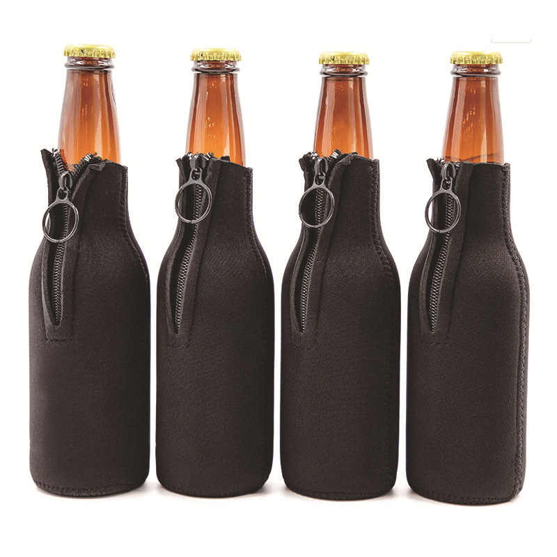 厂家批发保温拉链啤酒瓶袋3MM潜水料酒瓶套啤酒瓶杯套啤酒瓶套
