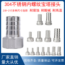 2分3分4分6分1寸304不锈钢内丝宝塔皮接内螺纹格林气管软水管接头