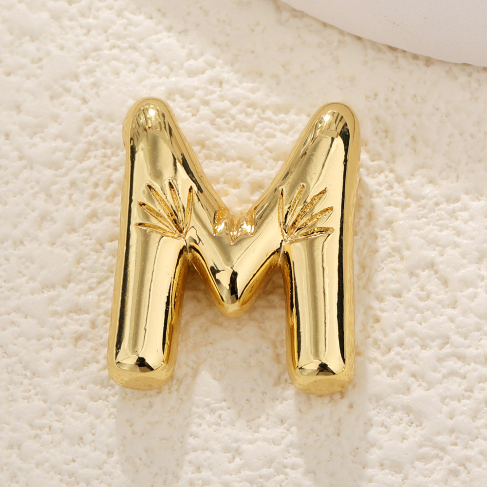 7g Weight Pendant Jewelry Making Type DIY Jewelry Accessories Classification 1 Piece Quantity Copper Material Letter Pattern Plating Design Simple Style, Classic Style Style 1 Piece Copper Letter Pendant 12