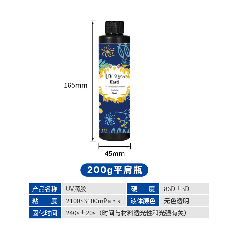200g 플랫 숄더 보틀 블루 라벨
