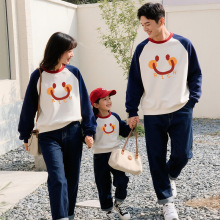 ins小清新高端母女装秋季亲子装卫衣重磅350克双面华棉时髦秋款潮