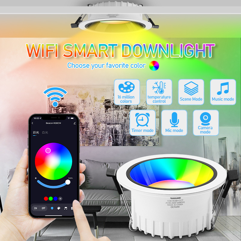 Graffiti inteligente LED resalte downlight graffiti bluetooth conexión directa sin redes de red