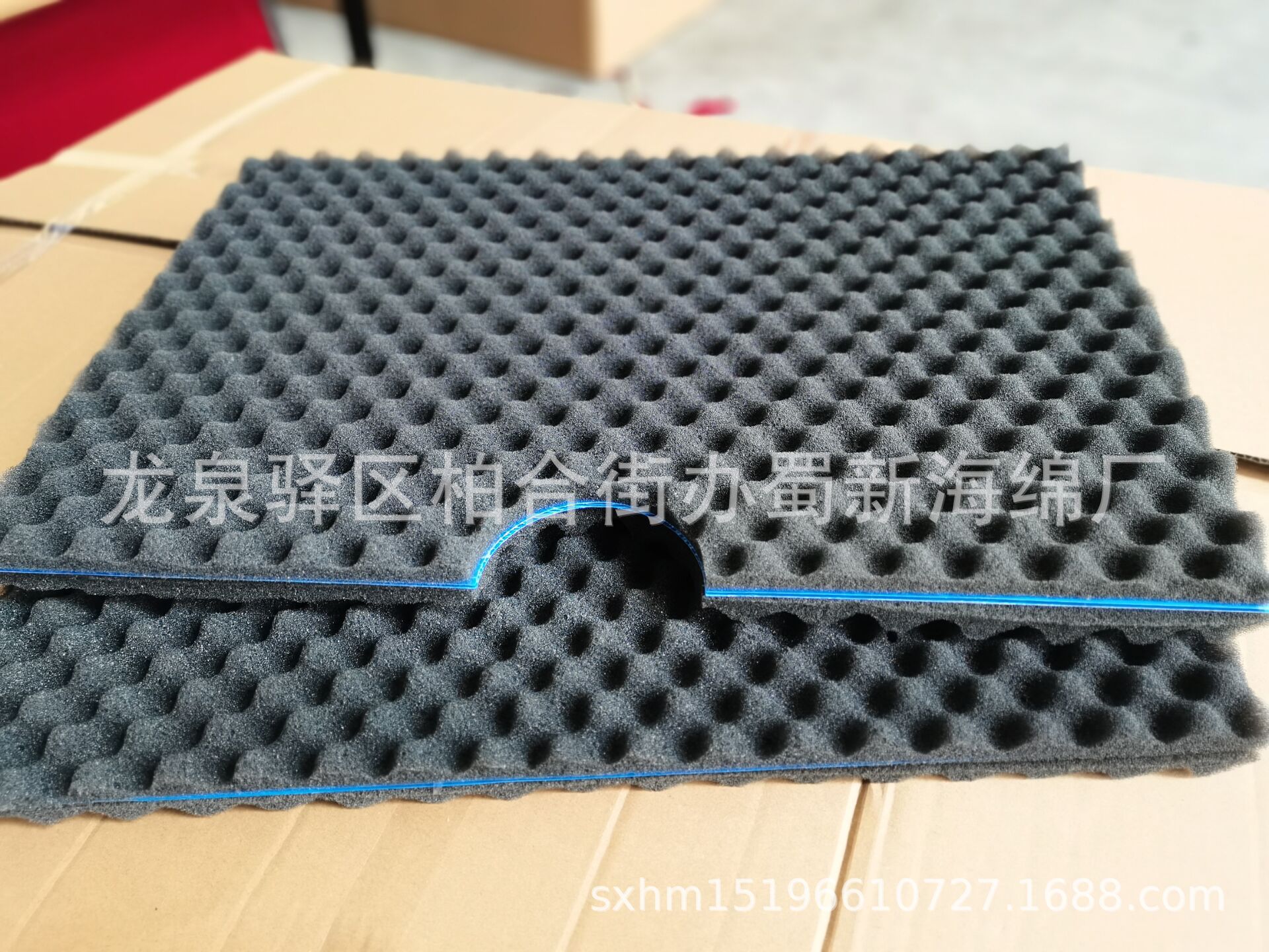 厂家供应黑色50密度高密度阻燃吸音波浪棉/软包阻燃吸音海绵
