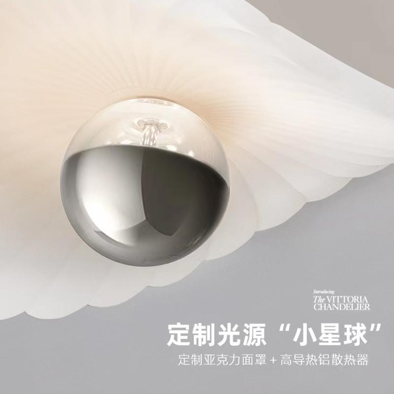 중산 공장 아울렛 북유럽 현대 간단한 발코니 카모마일 쉘 샹들리에 입구 천장 램프 침실