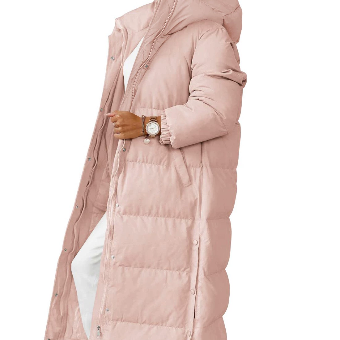 Colored long hoody, fashionable long-sleeve with zipper, jacket, European style, Amazon, city style