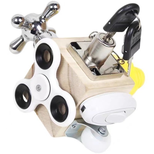 Baby Busy Board Montessori Children's Educational Toys 3-Year-Old Early Learning Box Montessori Teaching Busy Blocks Locking Toy