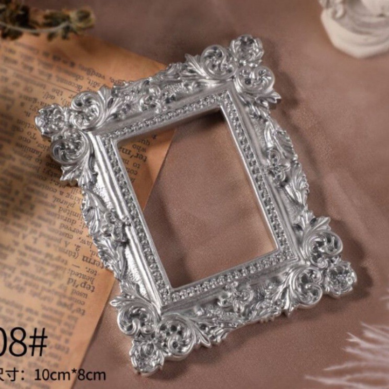 실버 사각 사진 프레임