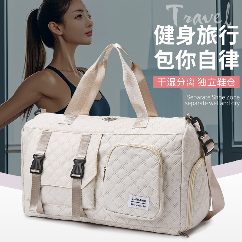 Wholesale Large Capacity Portable Travel Bag Fitness Short Distance Lightweight Travel Luggage Bag Sleeve Tie Rod Storage Bag