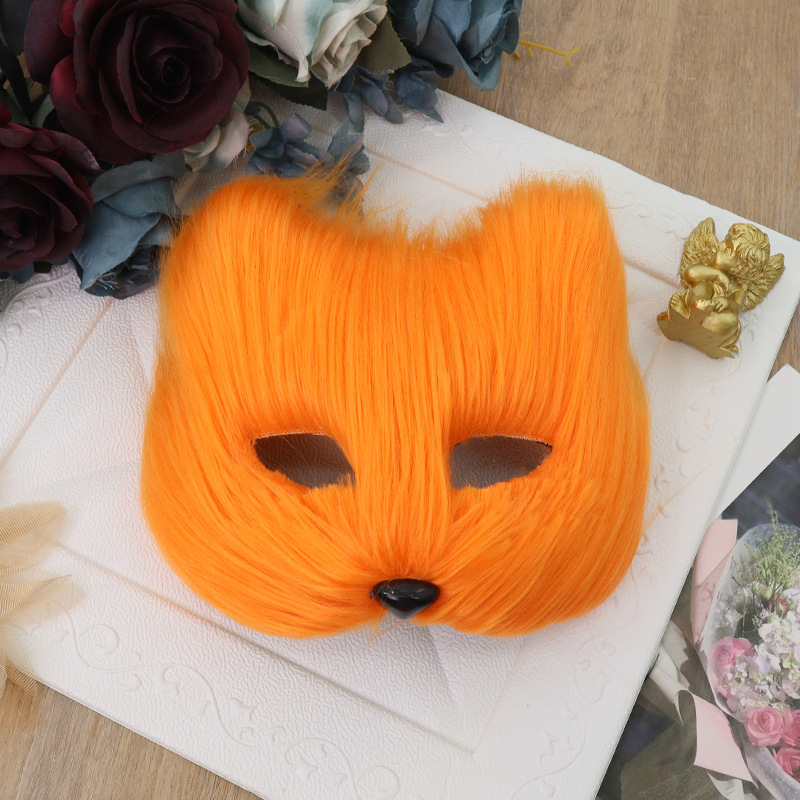 Halloween máscaras de gatos y zorros máscaras de maquillaje de baile animal cara de gato peluche máscaras de espectáculo sexy máscaras de cara de gato