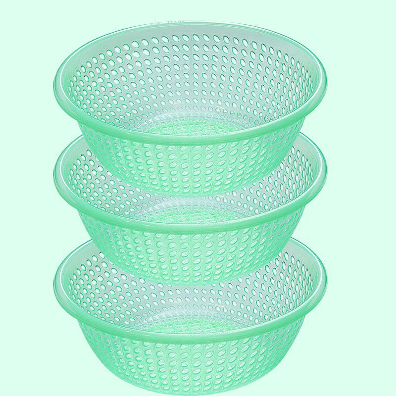 プラスチックふるい排水バスケット大型家庭用野菜洗いバスケット野菜洗いボウル果物洗いふるいキッチン厚みのある果物バスケット|undefined