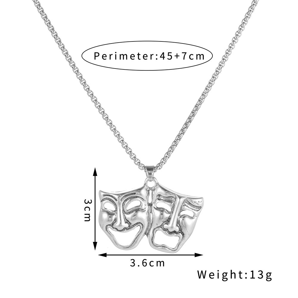 fashion new sweater chain heart hip-hop trend cool skull clavicle chain