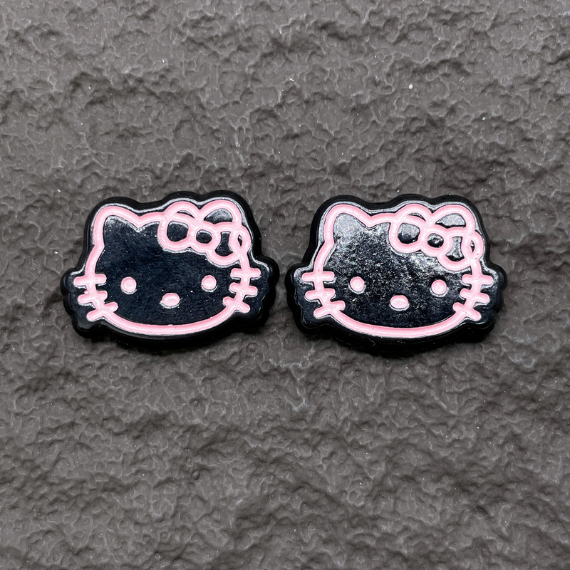 漫画 kt 猫ヘッドリボン樹脂アクセサリークリーム接着剤 diy 携帯電話ケース下駄バックルヘアアクセサリー装飾材料|undefined