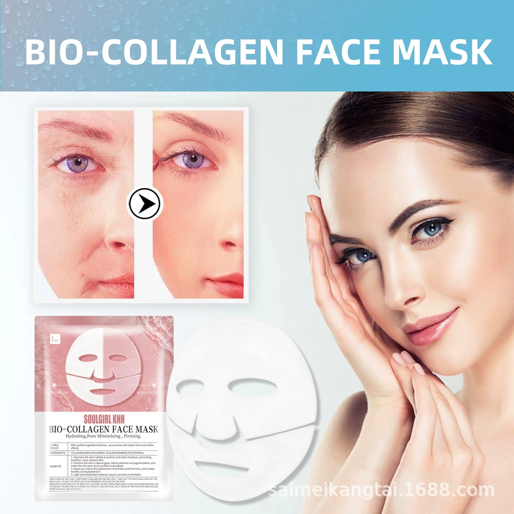 Маска от белого до прозрачного цвета, увлажняющая, подтягивающая, осветляющая морщины, коллагеновая маска-сплит, можно наносить поверх макияжа, оптом для внешней торговли