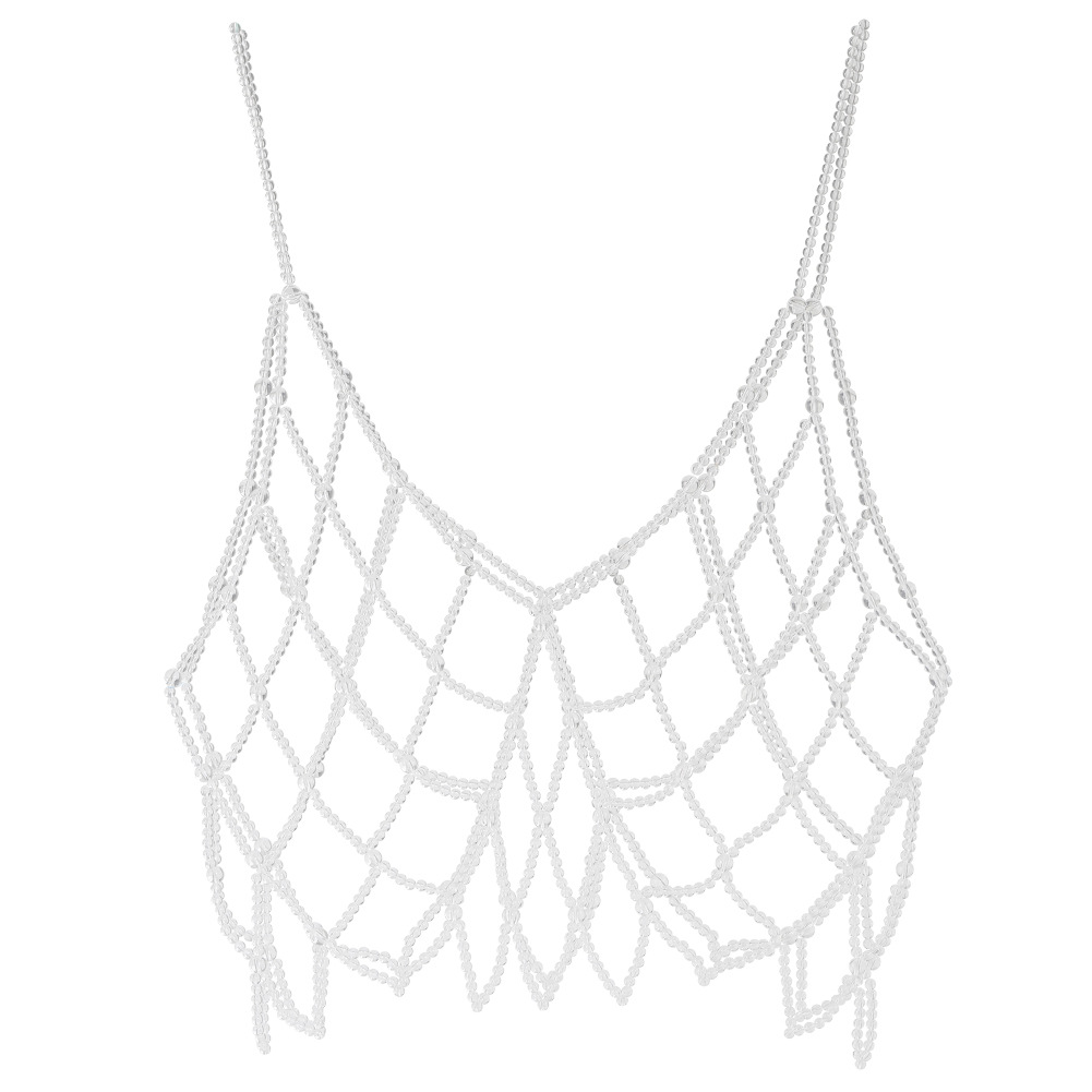 Fashion Grid Resin Beaded Necklace