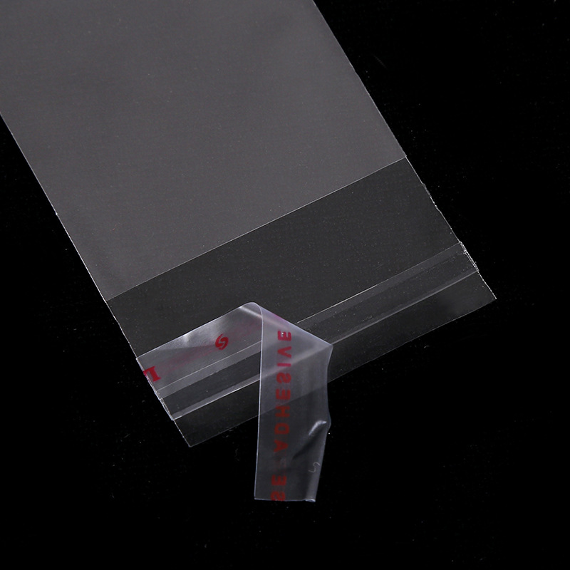 Bolsa OPP autoadhesiva, bolsa de plástico con adhesivo que no se seca, OPP transparente con bordes perforados, bolsa para ropa, bolsa autosellable para libros, engrosada.