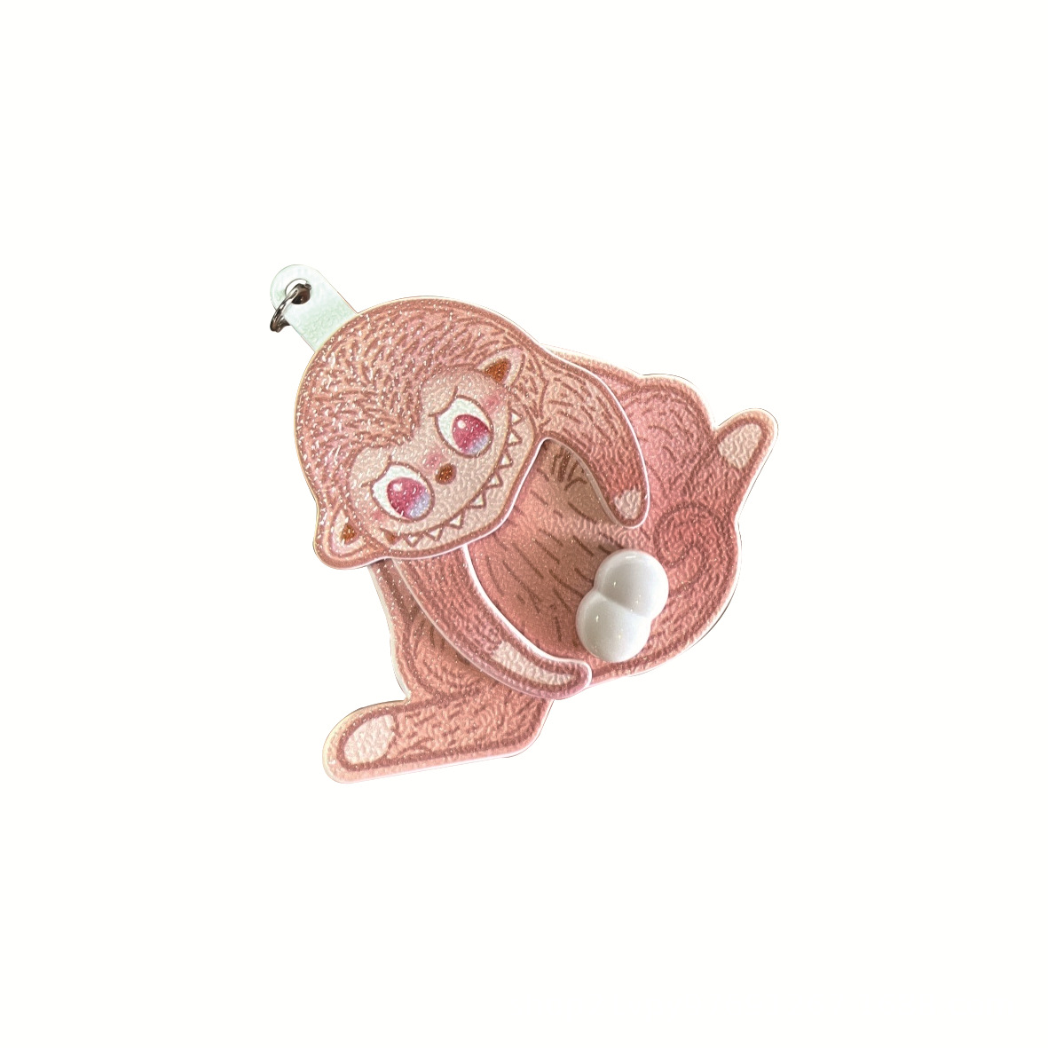 【연한 노란색】 계란 놀이 원숭이 키링