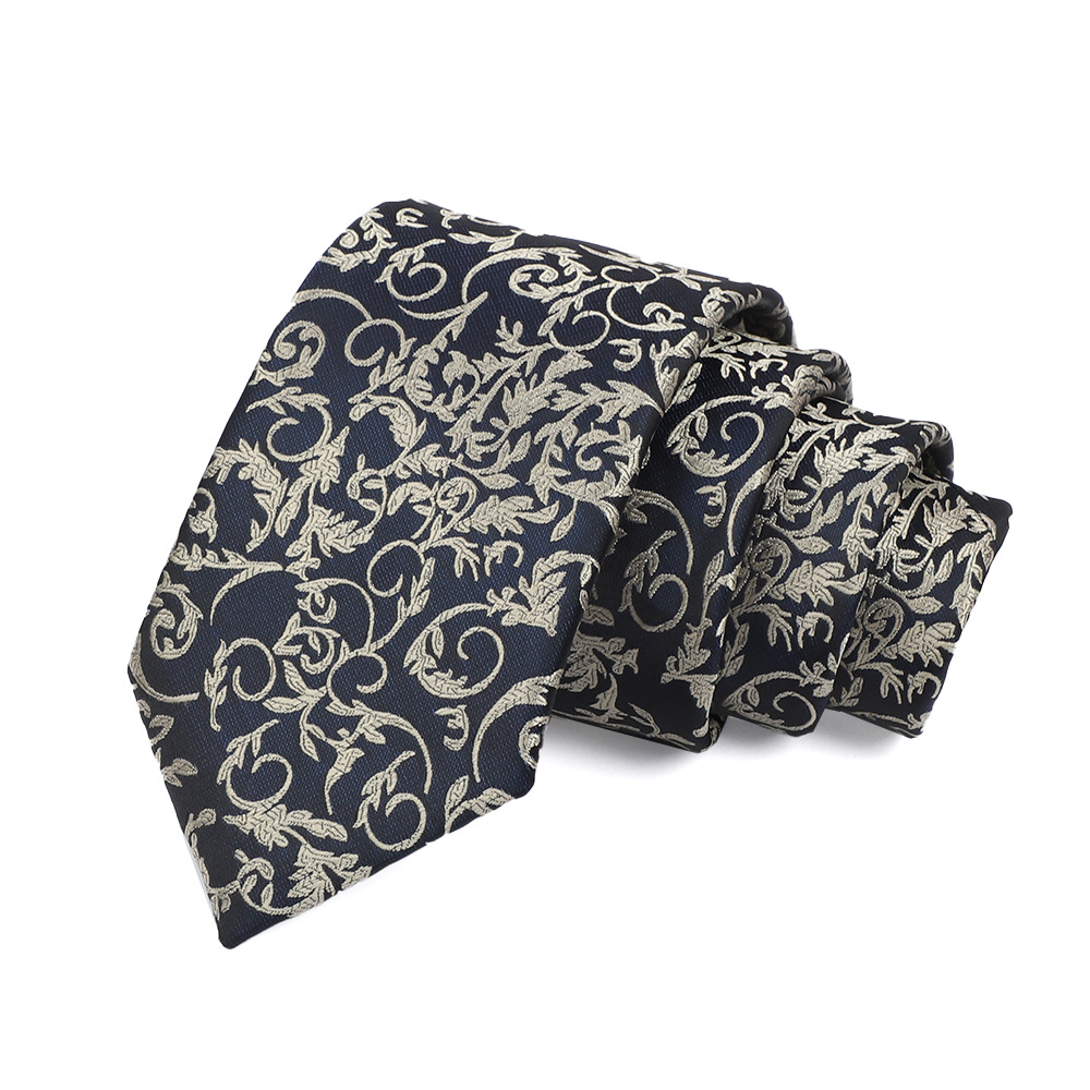 Corbata de hombre jacquard bordado 8CM poliéster seda corbata tejida hombre sentido superior l corbata logo diseño y producción