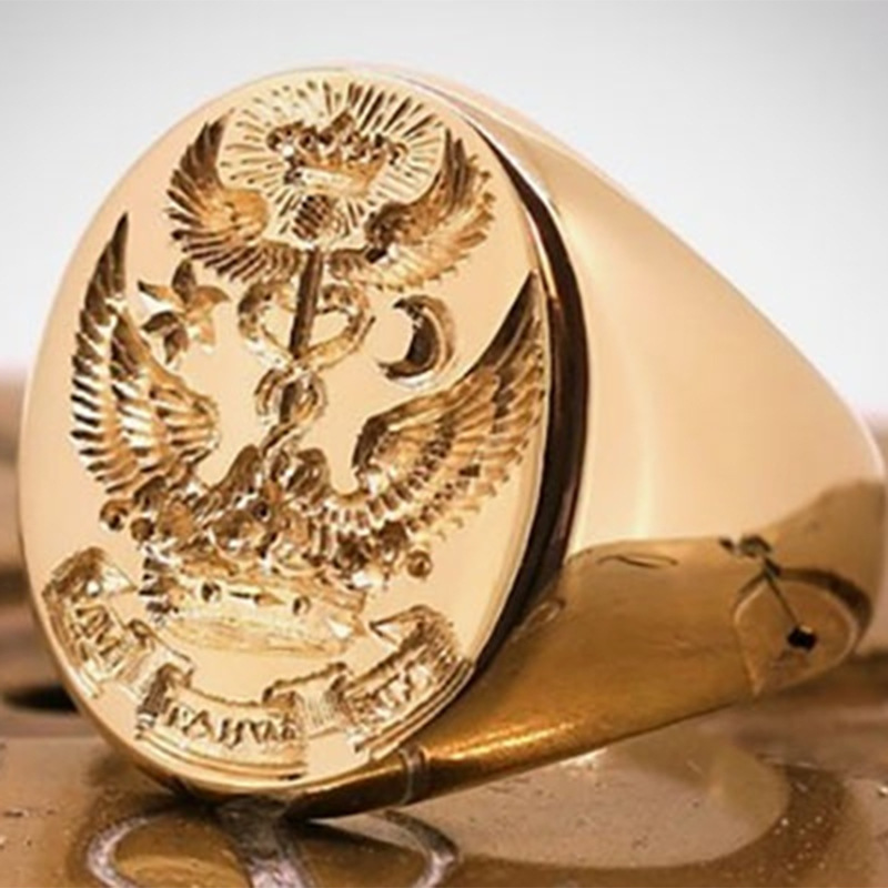 Men’s Vintage Signet Ring, Made Of High-quality Titanium Steel, Is Hypoallergenic, Tarnish-resistant And Suitable For Daily Wear. It Brings Timeless_voghion.com