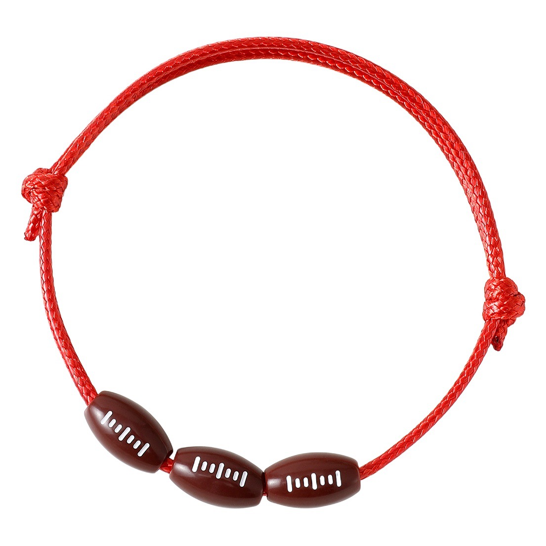 Amazon Hot Sale Basketball Football Bracelet Wax Woven Baseball Tennis Softball Rugby Hot Sports Bracelet